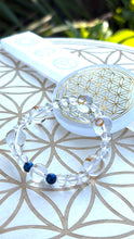 Load image into Gallery viewer, メテオライトと天体刻印水晶と七芒星の宇宙ブレスレット