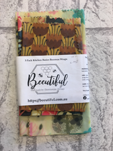 Load image into Gallery viewer, ビー ワックス ラップ Beeswax Wraps (Reusable) Large, Medium, Small (set of 3)