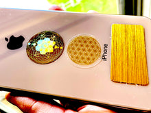 Load image into Gallery viewer, 電磁波防止秘密の神聖幾何学ホログラムススティッカー(ステッカー)ー EMF Sacred Geometric Codes hologram Gold Sticker