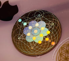 Load image into Gallery viewer, 電磁波防止秘密の神聖幾何学ホログラムススティッカー(ステッカー)ー EMF Sacred Geometric Codes hologram Gold Sticker