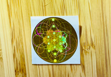 Load image into Gallery viewer, 電磁波防止秘密の神聖幾何学ホログラムススティッカー(ステッカー)ー EMF Sacred Geometric Codes hologram Gold Sticker