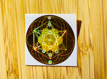 Load image into Gallery viewer, 電磁波防止秘密の神聖幾何学ホログラムススティッカー(ステッカー)ー EMF Sacred Geometric Codes hologram Gold Sticker