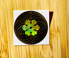 Load image into Gallery viewer, 電磁波防止秘密の神聖幾何学ホログラムススティッカー(ステッカー)ー EMF Sacred Geometric Codes hologram Gold Sticker