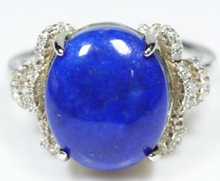 Load image into Gallery viewer, ラピスラズリ 天然石の指輪 タイプ5 Lapis Lazuli Natural power stone ring Type 5