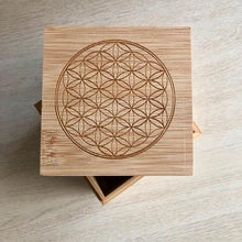 Load image into Gallery viewer, フラワー オブ ライフ バンブーボックス Flower of life, Bamboo box