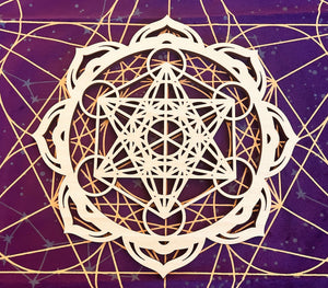 神聖幾何学クリスタルグリッドアートメタトロンキューブWooden Wall Art Sacred Geometry metatron cube Crystal Grid