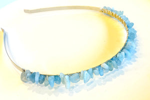 クリスタル カチューシャ（アメジスト大）Gemstone Crystal Headband