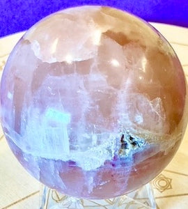 球体ロドカルサイト Rhodocalcite Sphere 金星・プシュケ・エロス