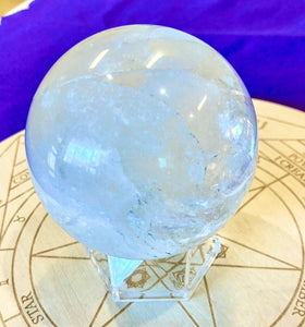 球体クリアクォーツＢ Clear Quartz Sphere B 太陽・月・パンドラ