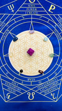 Load image into Gallery viewer, ７方向から運気を上げるクリスタルグリッド(ルビー）25cm Septagram Sacred geometry Crystal grid  crystals set
