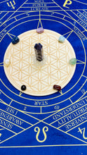 Load image into Gallery viewer, ７方向から運気を上げるクリスタルグリッド（アメジスト）25cm Septagram Sacred geometry Crystal grid  crystals set

