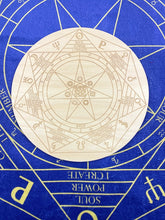 Load image into Gallery viewer, ７方向から運気を上げるクリスタルグリッド(ルビー）25cm Septagram Sacred geometry Crystal grid  crystals set
