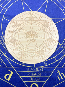 ７方向から運気を上げるクリスタルグリッド（アメジスト）25cm Septagram Sacred geometry Crystal grid  crystals set