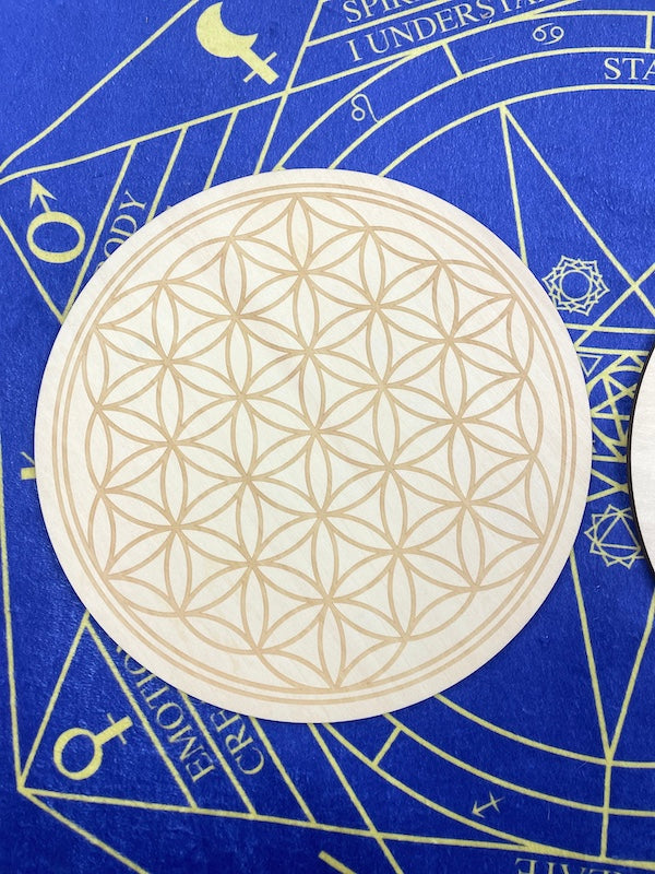 ７方向から運気を上げるクリスタルグリッド(ルビー）25cm Septagram Sacred geometry Crystal grid  crystals set