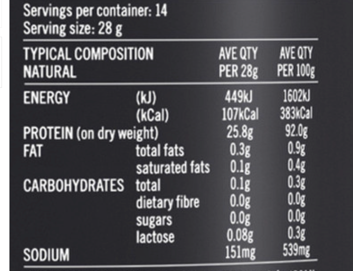 ホエイプロテインThe Healthy Chef Pure Native WPI (Whey Protein Isolate) Natura ...