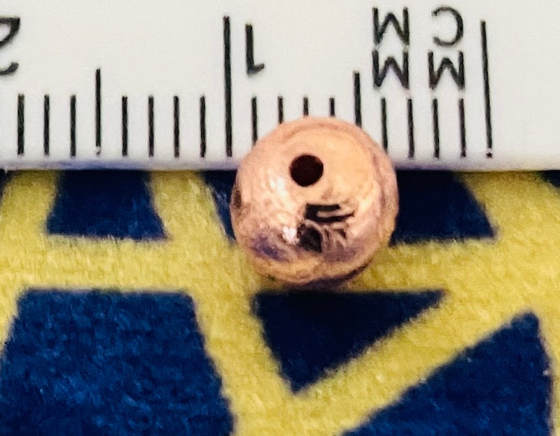 ビーズ ギベオン メテオライト ピンクゴールド 6ミリ 1粒 Beads Gibeon Meteorite Pink Gold 6mm x 1