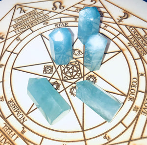 クリスタル ストーン アクアマリーン ポイント ジェネレーター　Crystal Stone Aquamarine Point Generator