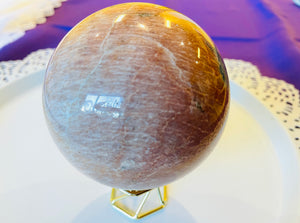 球体のクリスタル 月の石オレンジムーンストーン球体スフィアA