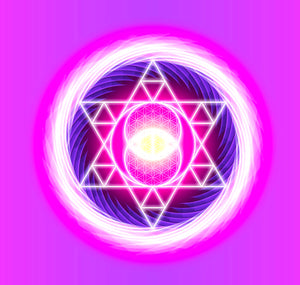 ソウルのオーラの色と核の形をビジュアライズしたThis is Meロゴ（バースチャートとソウルの核とオーラの色に関係する幾何学と天体の波動を内包）