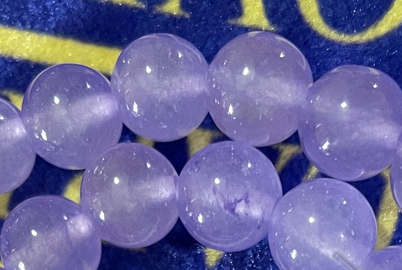 ビーズ パープル ジェード 8ミリ １０粒 Beads Purple Jade 8mm (set of １０)