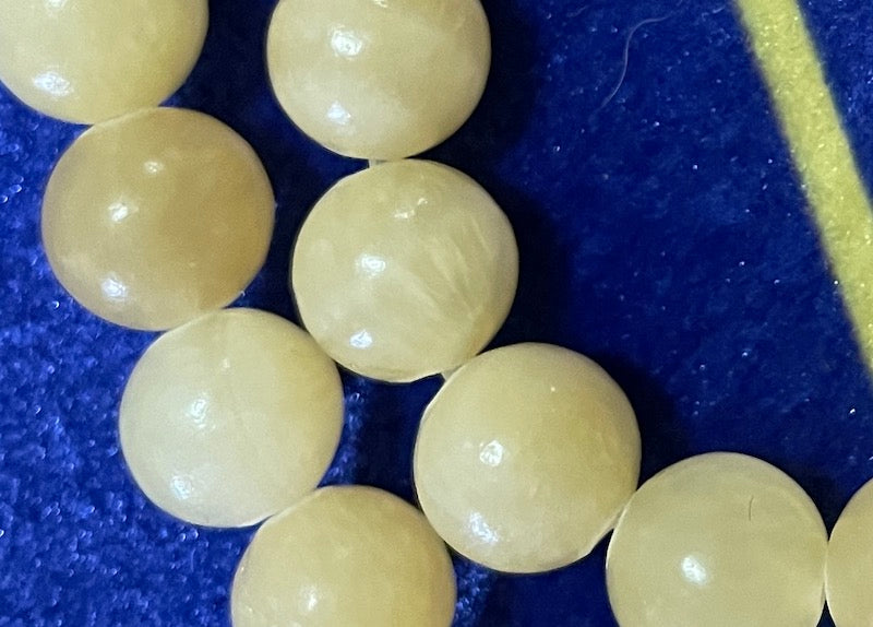 ビーズ イエロー ジェード 8ミリ 10粒 Beads Yellow Jade 8mm (set of 10)