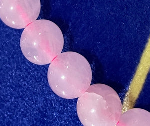 ビーズ(2ミリ穴 ローズ クゥオーツ 8ミリ １０粒 Beads Rose Quartz 8mm (set of １０)