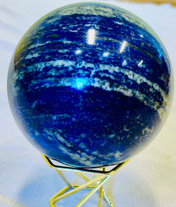 宇宙の石、海王星のパワーストーンラピスラズリ　球体のクリスタル　ALapis Lazuli Sphere