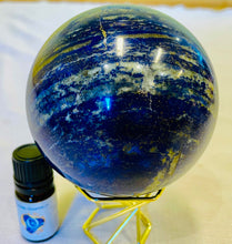 Load image into Gallery viewer, 球体のクリスタル 宇宙の石、海王星のパワーストーンラピスラズリALapis Lazuli Sphere
