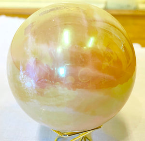 球体のクリスタル 太陽とジュノー女神のパワーストーン　エンジェルオーラクォーツA Angel Aura Clear Quartz sphere