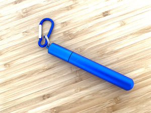 ポータブル ストロー ＆ クリーニング ブラシ Reusable Drinking Straw Portable with Cleaning Brush　