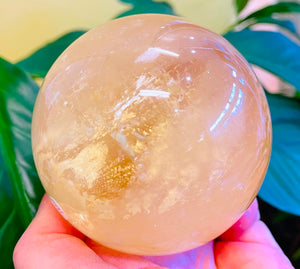 パンドラとドラゴンヘッドの石ゴールデンカルサイト(ウ）球体のクリスタル sphere