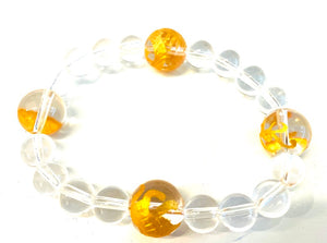 クリスタル ブレスレット 四神の彫刻水晶　４GOD Clear Quartz Bracelet