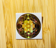 Load image into Gallery viewer, 電磁波防止用神聖幾何学コードホログラムのシールドペンダント Glod Sacred Geometry Necklace
