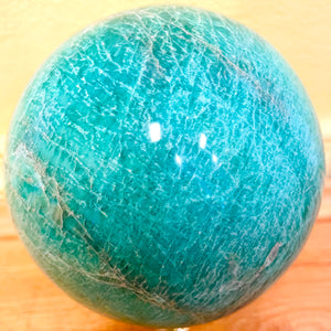 球体のクリスタル アマゾナイト球体巨大（天王星とパラスアテナ）Amazonite