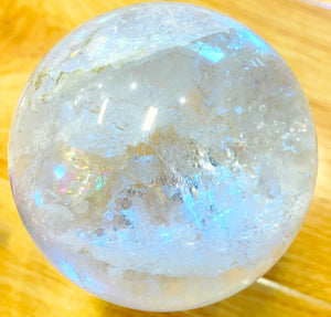 レインボー水晶（c）（太陽とパンドラ）球体のクリスタル sphere