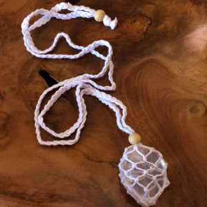 Macrame Crystal Pouch Necklace マクラメ クリスタル パウチ ネックレス