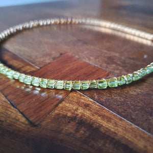 クリスタル ヘッドバンド ペリドット 　Peridot Gemstone Crystal Headband