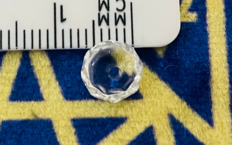ビーズ 水晶 ボタン形 ５粒 Beads Button Shaped Quartz (set of 5)