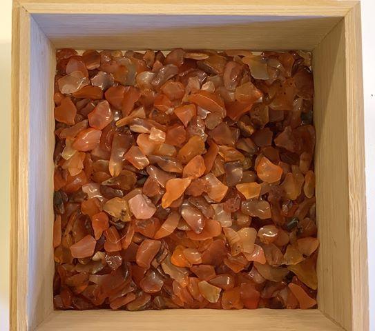 細石クリスタル ストーン チップ カーネリアン オレンジ Crystal Stone Chips Carnelian Orange
